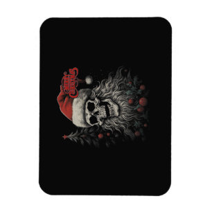 Magnet Flexible Crâne de squelette Noël joyeux drôle Santa apparié