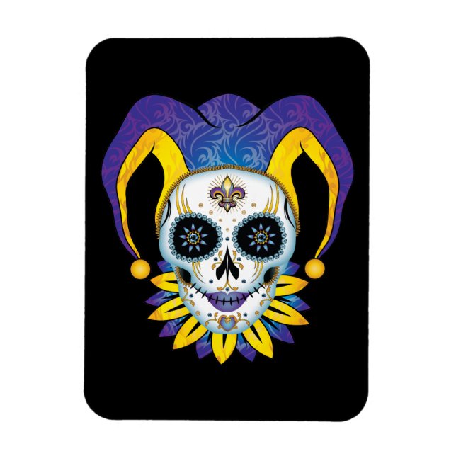 Magnet Flexible Crâne Lady Jester (Vertical)
