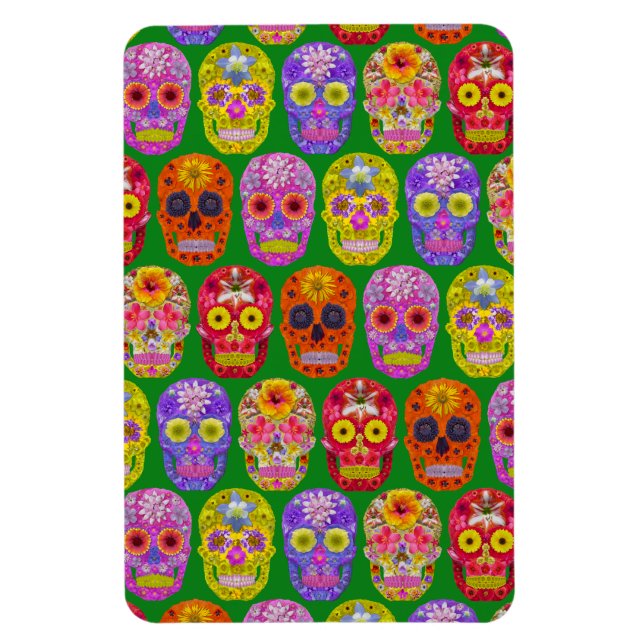 Magnet Flexible Crânes de fleurs Motif sans soudure 2018 (Vertical)