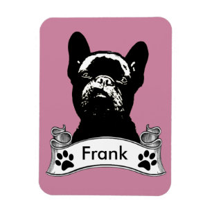 Magnet Flexible Crayon Bulldog français personnalisé