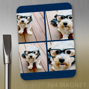 Magnet Flexible Créez votre propre collage Instagram Navy 4 photos