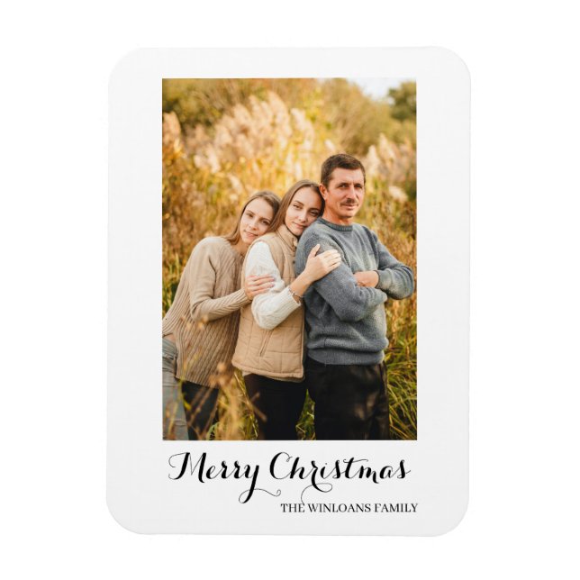 Magnet Flexible Créez votre propre joyeux photo de famille de Noël (Vertical)