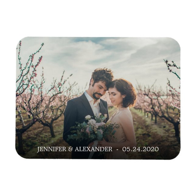 Magnet Flexible Créez votre propre mariage photo élégant (Horizontal)