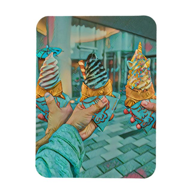 Magnet Flexible Crème glacée au chocolat (Vertical)