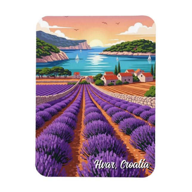 Magnet Flexible Croatia Hvar Lavendar Fields (Vertical)