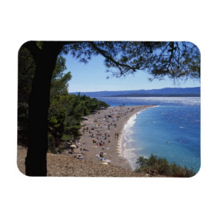 Magnet Flexible Croatie, île de Brac, Bol, plage de Golden Cape