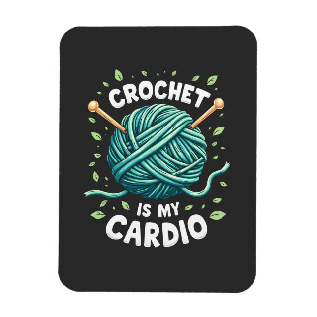 Magnet Flexible Crochet est mon cardio Fil à coudre Fitness (Vertical)