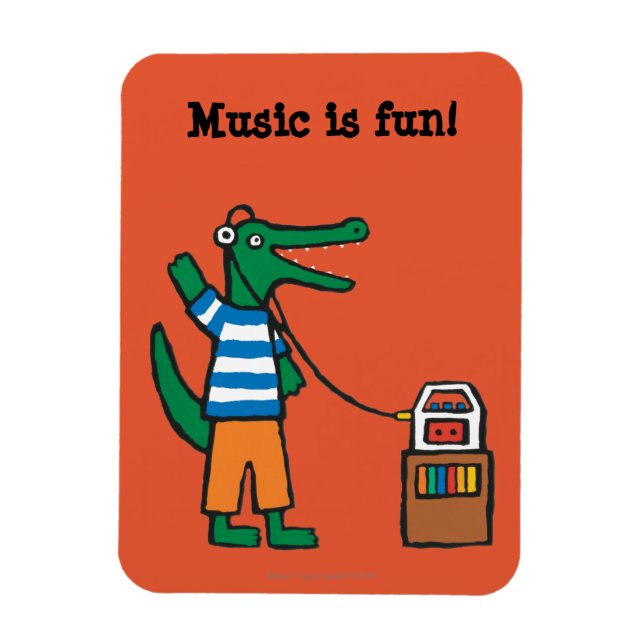 Magnet Flexible Crocodile cool écoute de la musique (Vertical)