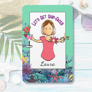 Magnet Flexible Croisière de vacances tropicales de dessin animé f