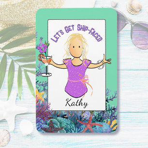 Magnet Flexible Croisière de vacances tropicales de dessin animé f