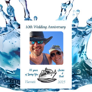 Magnet Flexible Croisière photo personnalisée pour 10e anniversair