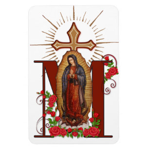 Magnet Flexible Croix mariale religieuse catholique de Guadalupe