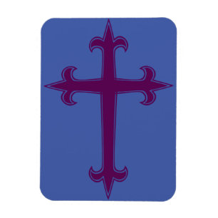 Magnet Flexible Croix violette Art dévotionnel pour le Carême et l