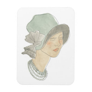 Magnet Flexible Croquis de mode d'aileron - femme avec le
