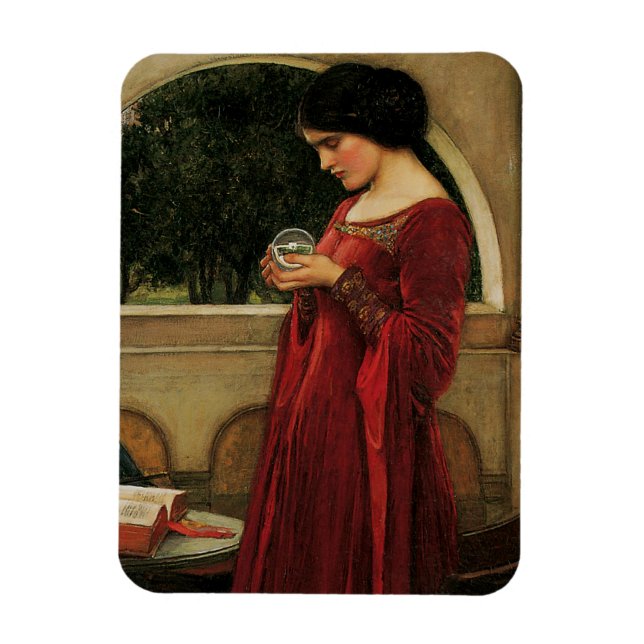 Magnet Flexible Crystal Ball Woman Waterhouse Peinture (Vertical)