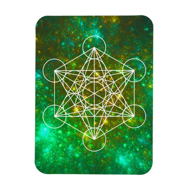 Magnet Flexible Cube de Metatron, Géométrie Sacrée, Symbole Spirit (Vertical)