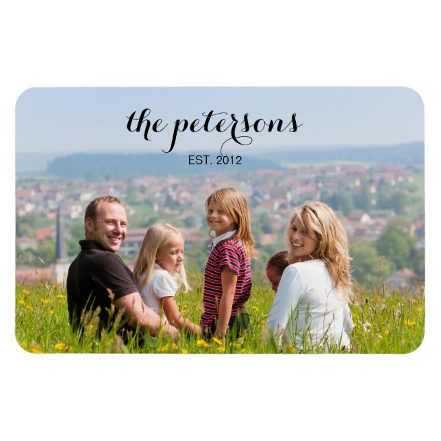 Magnet Flexible Custom Cute Beautiful Smiling Family Photo College (Horizontal)