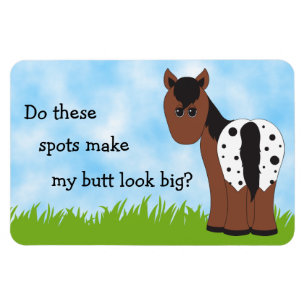 Magnet Flexible Cute Big Butt Appy Blanket Appaloosa Horse Humour