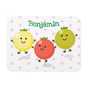 Magnet Flexible Cute cherry tomatoes cartoon illustration