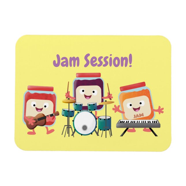 Magnet Flexible Cute confiture session dessin animé musicien humou (Horizontal)