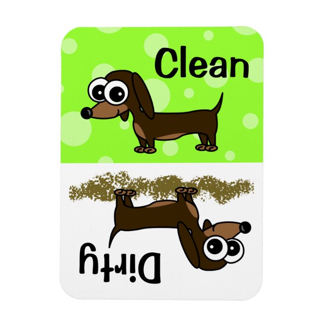 Magnet Flexible Cute Dachshund Nettoyer / Lave-vaisselle sale Magn (Vertical)
