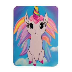 Magnet Flexible Cute Flying Unicorn Kawaii Peinture
