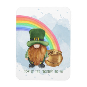 Magnet Flexible Cute Gnome Pot of Gold Custom St Patrick's Day