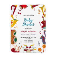 Cute Guitare Musical Baby shower unique Invitation