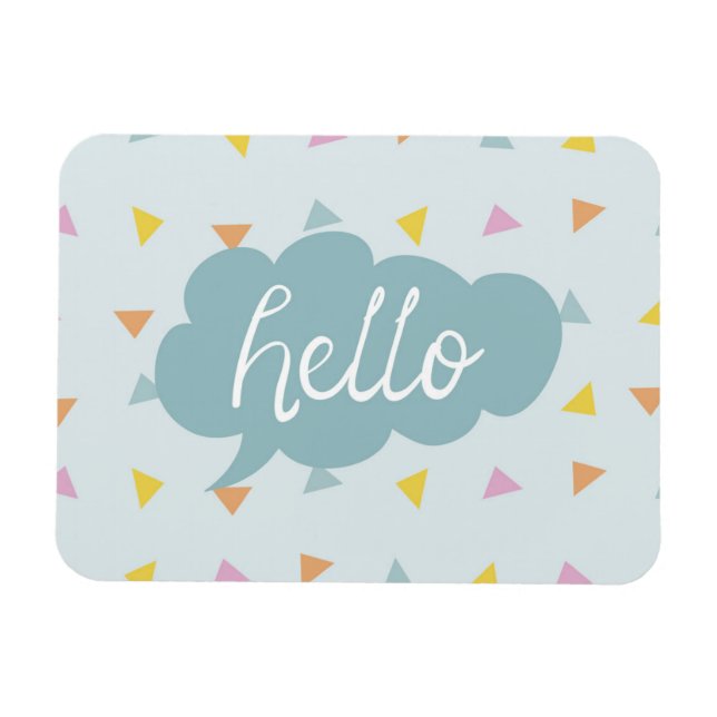 Magnet Flexible Cute Pastel Hello (Horizontal)