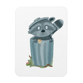 Magnet Flexible "Cute Raccoon and Garbage - Jouer Animal Art Pri