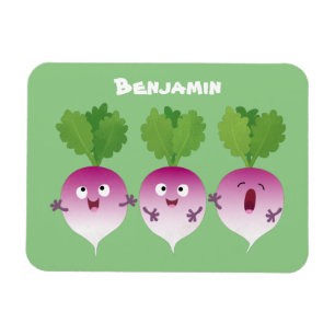 Magnet Flexible Cute turnip légumes trio chanter dessin animé