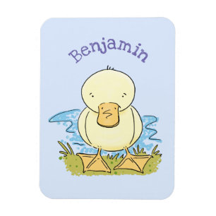 Magnet Flexible Cute yellow baby duckling cartoon illustration