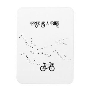 Magnet Flexible Cycling Life, gratuit comme un oiseau personnalisa