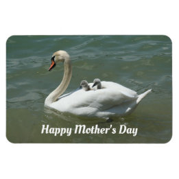 Magnet Flexible Cygne avec bébés Aimant photo flexible