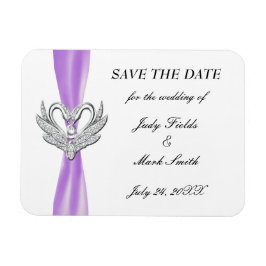 Magnet Flexible Cylindres En Argent De Ruban Violet Sauvegardez Le