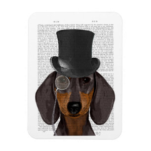 Magnet Flexible Dachshund, Hound et Casquette