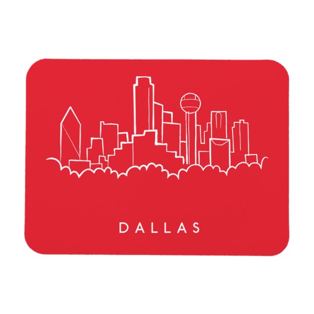 Magnet Flexible Dallas Texas Skyline (Horizontal)