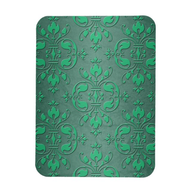 Magnet Flexible Damassé bicolore vert élégant (Vertical)
