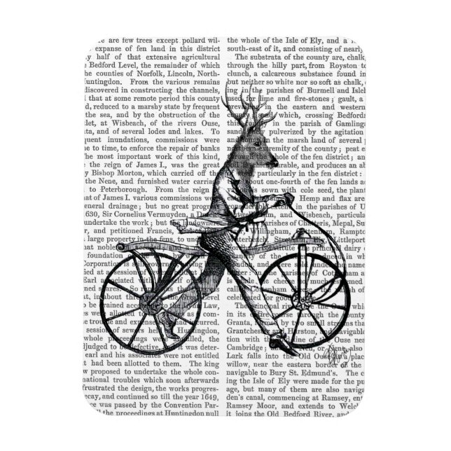 Magnet Flexible Dandy Deer à vélo Vintage (Vertical)