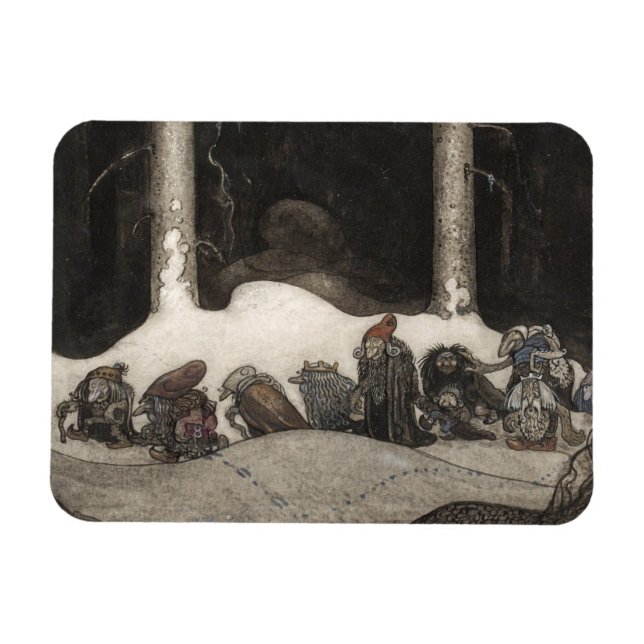 Magnet Flexible Dans la nuit de Noël 1913 par John Bauer (Horizontal)