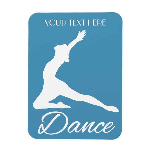 Magnet Flexible DANSE texte personnalisé et aimant couleur (Vertical)