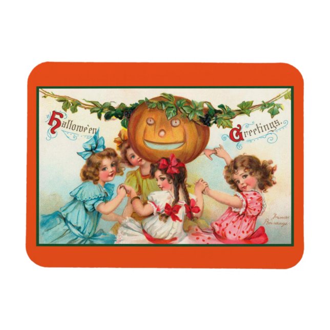 Magnet Flexible Danseurs vintages d'Halloween (Horizontal)