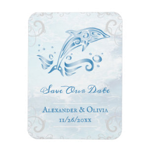 Magnet Flexible Dauphin Bleu Enregistrer l'aimant Date