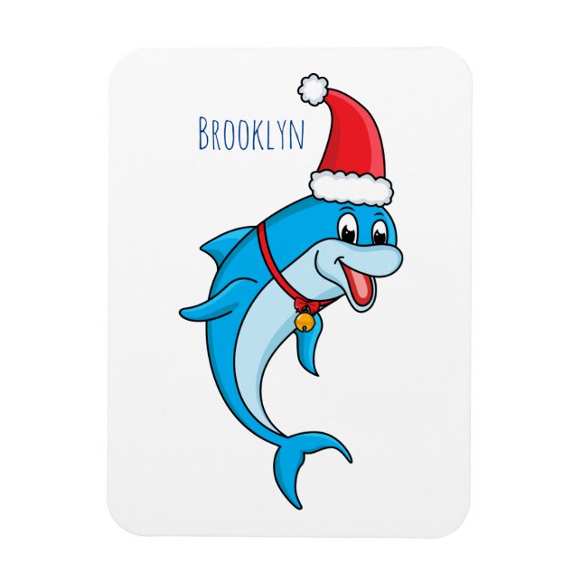 Magnet Flexible Dauphin mignon avec dessin animé du chapeau du Pèr (Vertical)