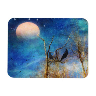 Magnet flexible de la scène de la forêt lunaire