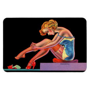 Magnet Flexible début des années 1940, charmante petite fille à