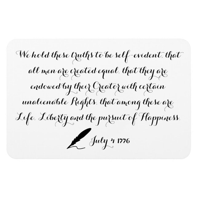 Magnet Flexible Déclaration d'indépendance des États-Unis de 1776 (Horizontal)
