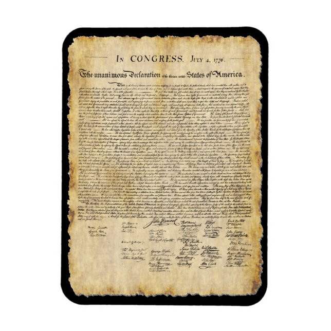 Magnet Flexible Declaration of Independence, Parchment  (Vertical)