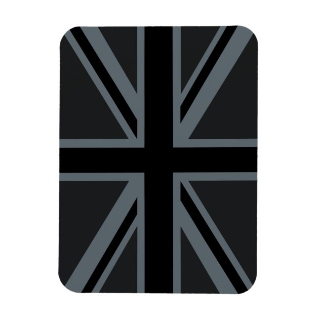 Magnet Flexible Décor noir Union Jack British (Vertical)