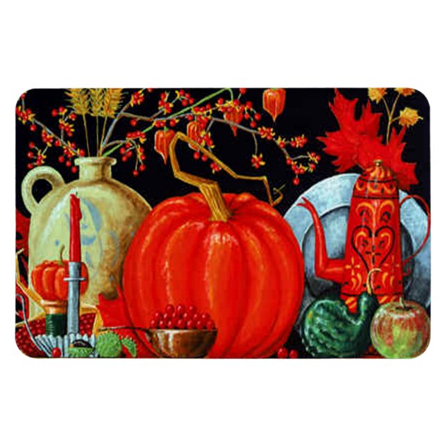 Magnet Flexible Décoration Citrouille Festive d'automne (Horizontal)